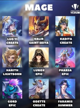 Ilustrasi karakter hero Mage Mobile Legends (ML). [Instagram]